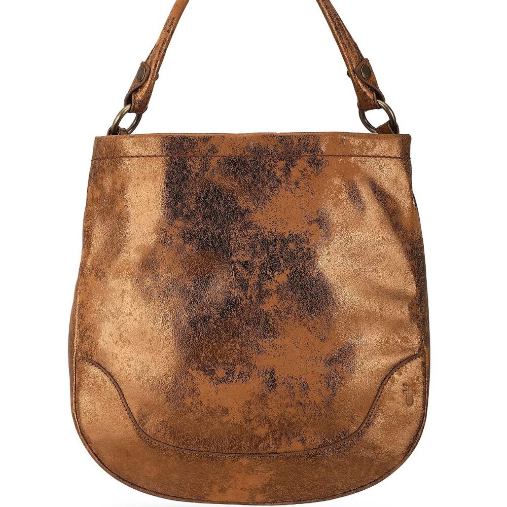 Frye $396 Melissa Metallic Leather Hobo Bag NWOT!